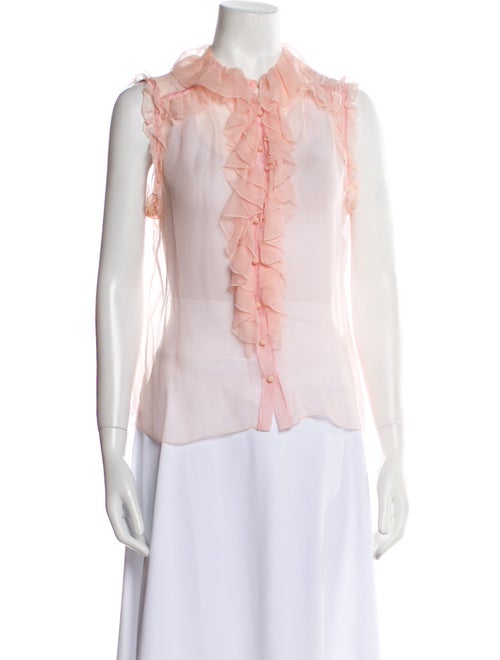 Missoni Silk Mock Neck Blouse