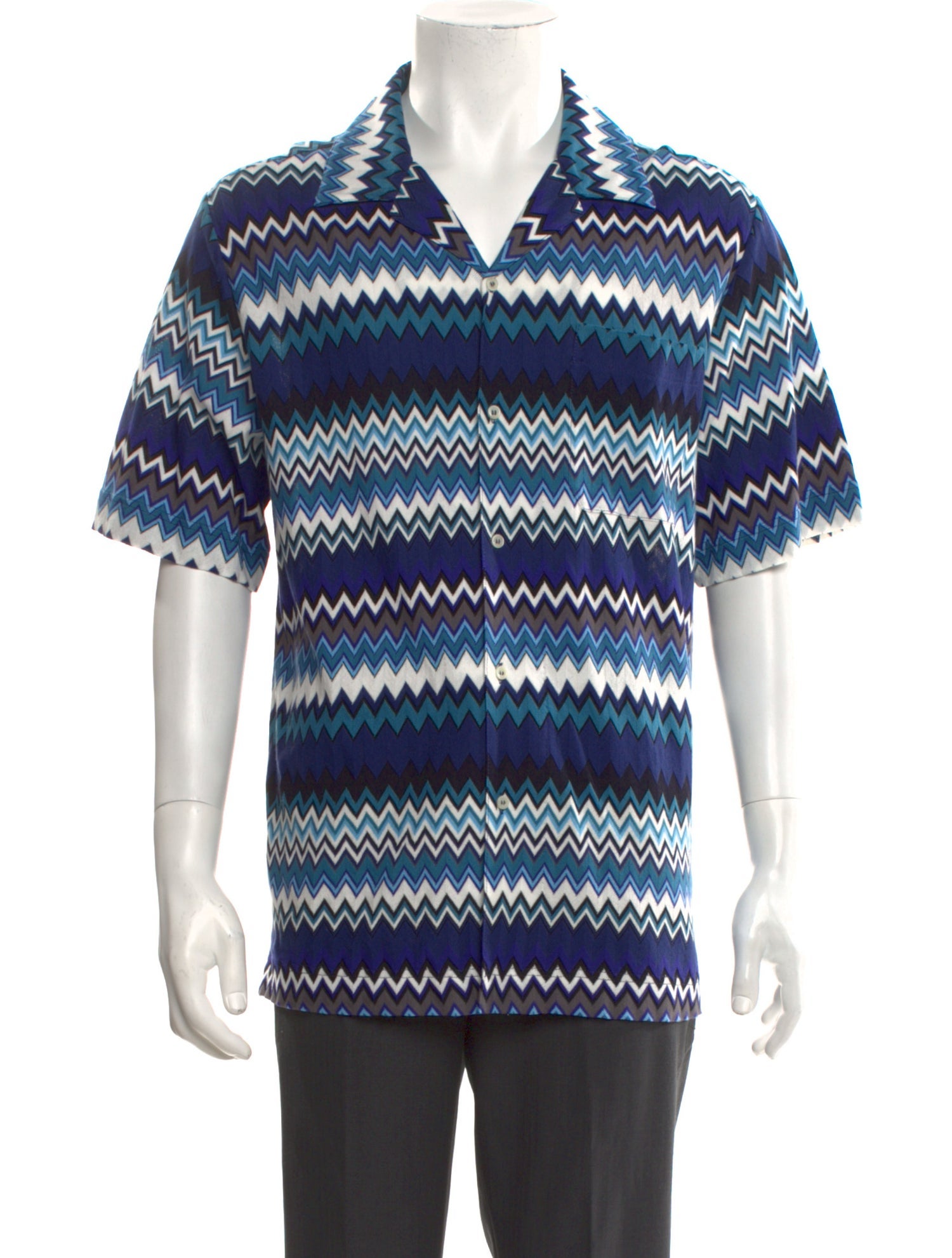 Missoni Plaid Print Short Sleeve Shirt w/ Tags