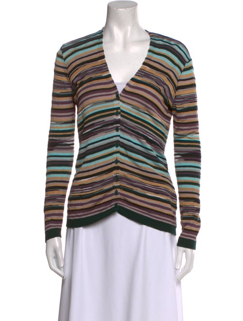 M Missoni Striped V-Neck Sweater