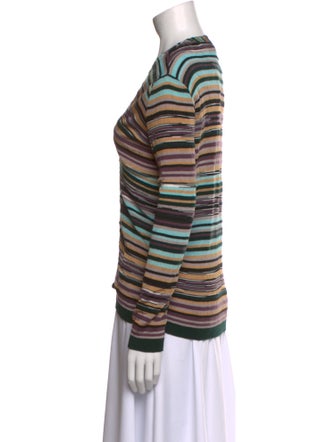 M Missoni Striped V-Neck Sweater