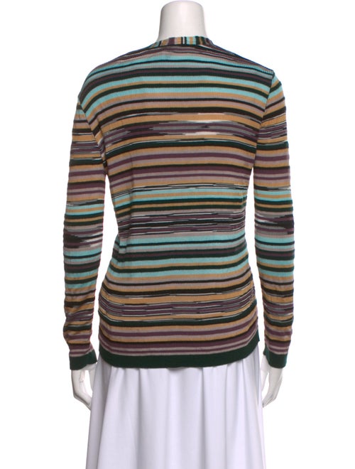 M Missoni Striped V-Neck Sweater