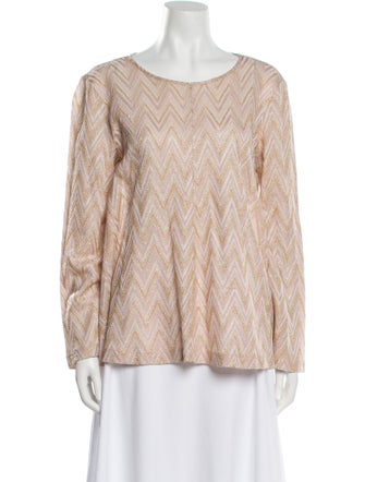Missoni Printed Bateau Neckline Blouse