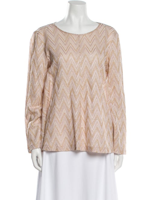 Missoni Printed Bateau Neckline Blouse