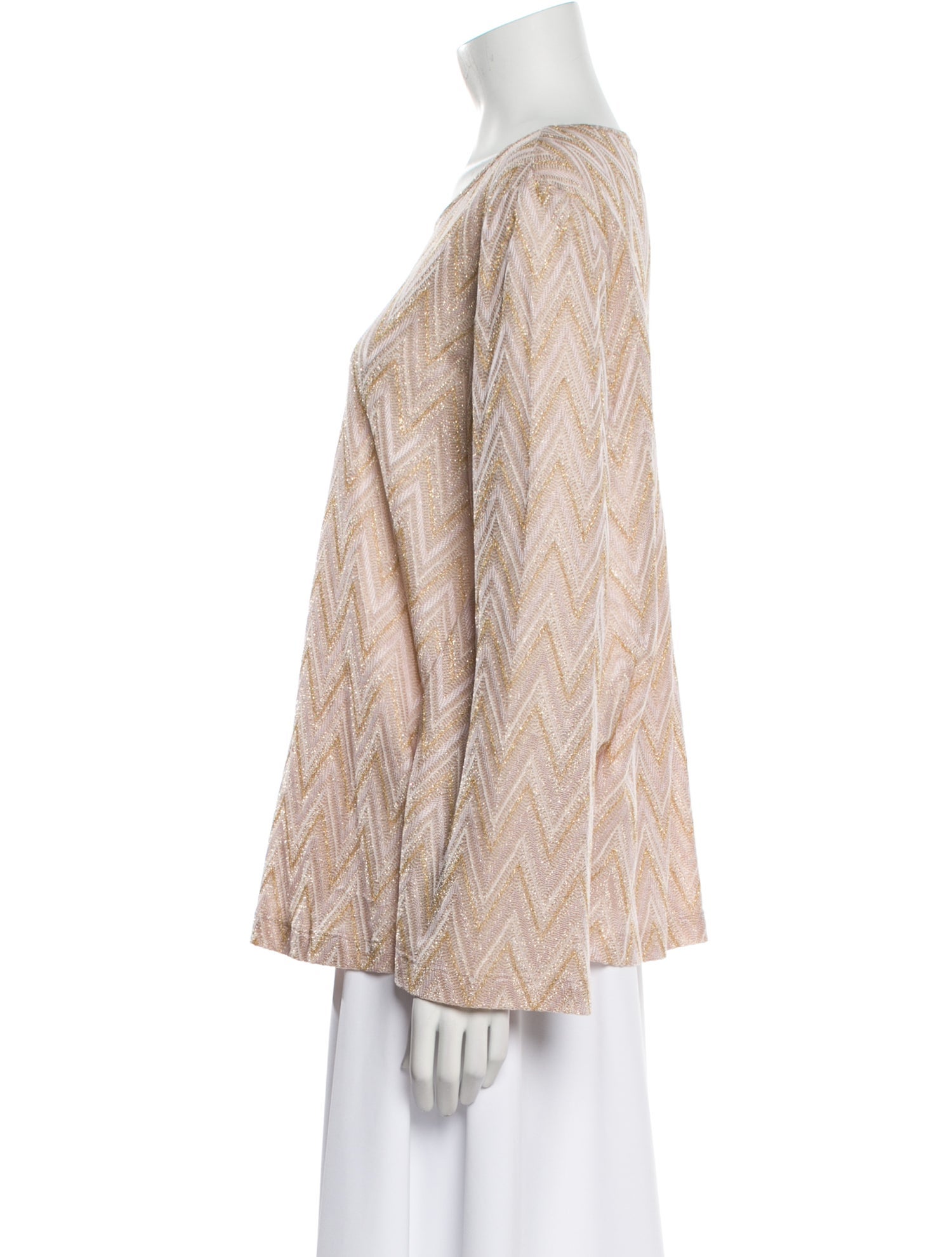 Missoni Printed Bateau Neckline Blouse