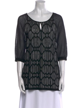 Missoni Scoop Neck Three-Quarter Sleeve Tunic