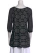 Missoni Scoop Neck Three-Quarter Sleeve Tunic