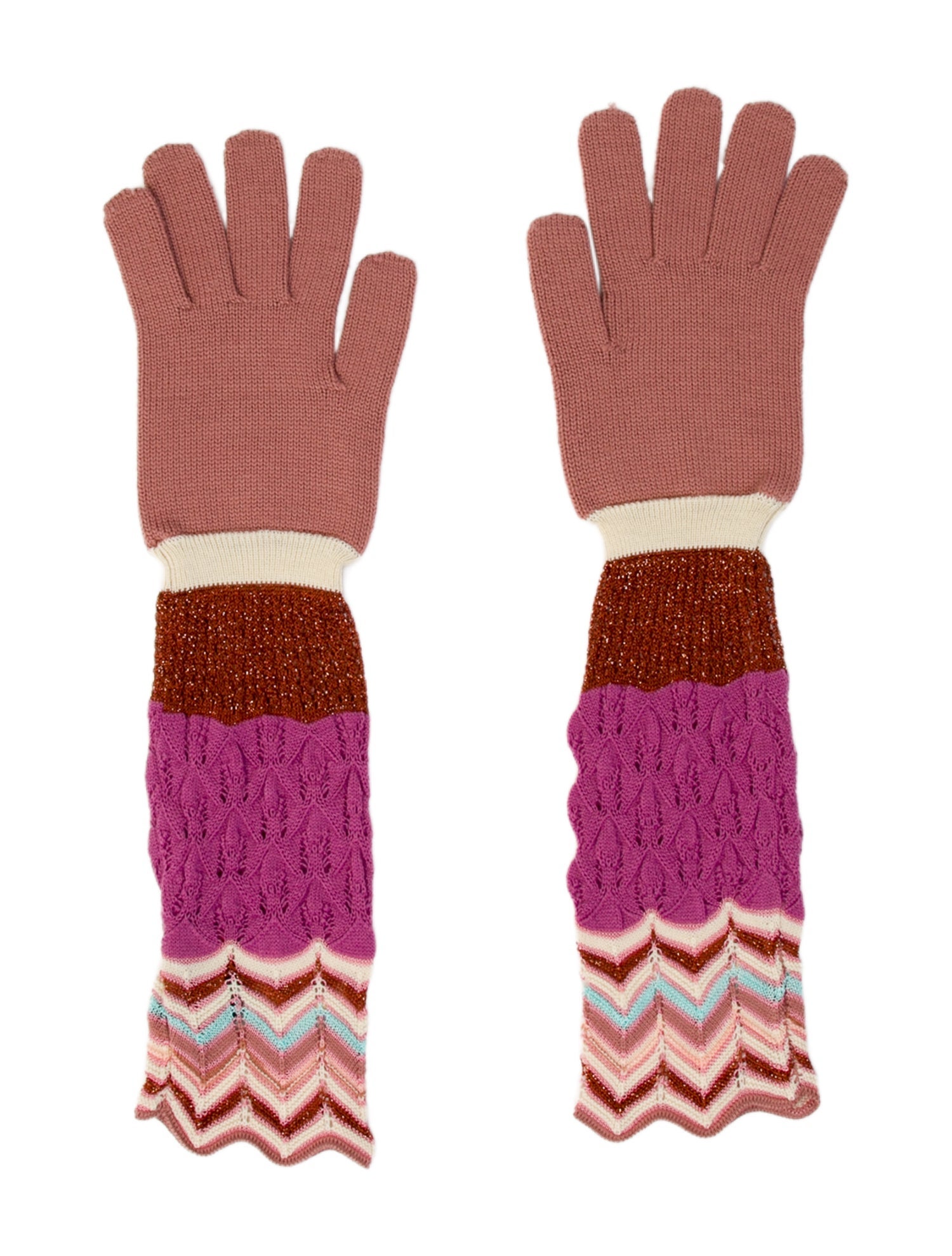 Missoni Wool Long Patterned Gloves