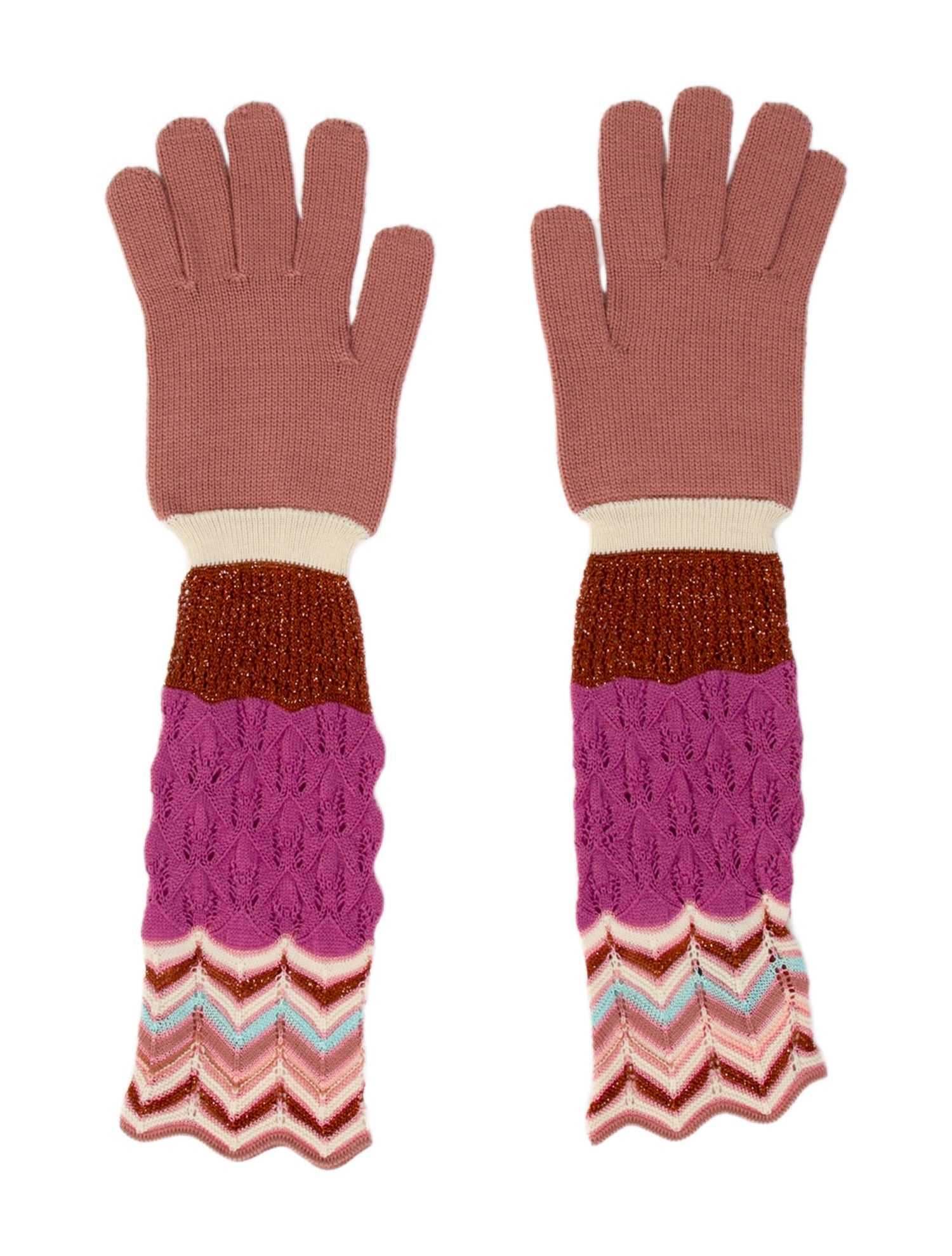Missoni Wool Long Patterned Gloves