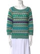M Missoni Striped Bateau Neckline Sweatshirt