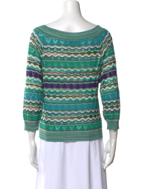 M Missoni Striped Bateau Neckline Sweatshirt