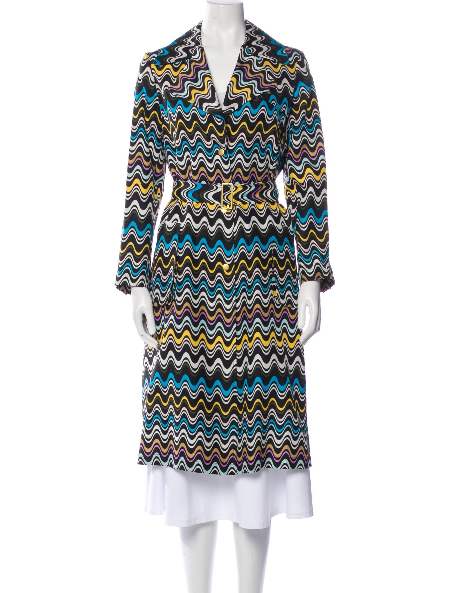 Missoni Silk Printed Trench Coat