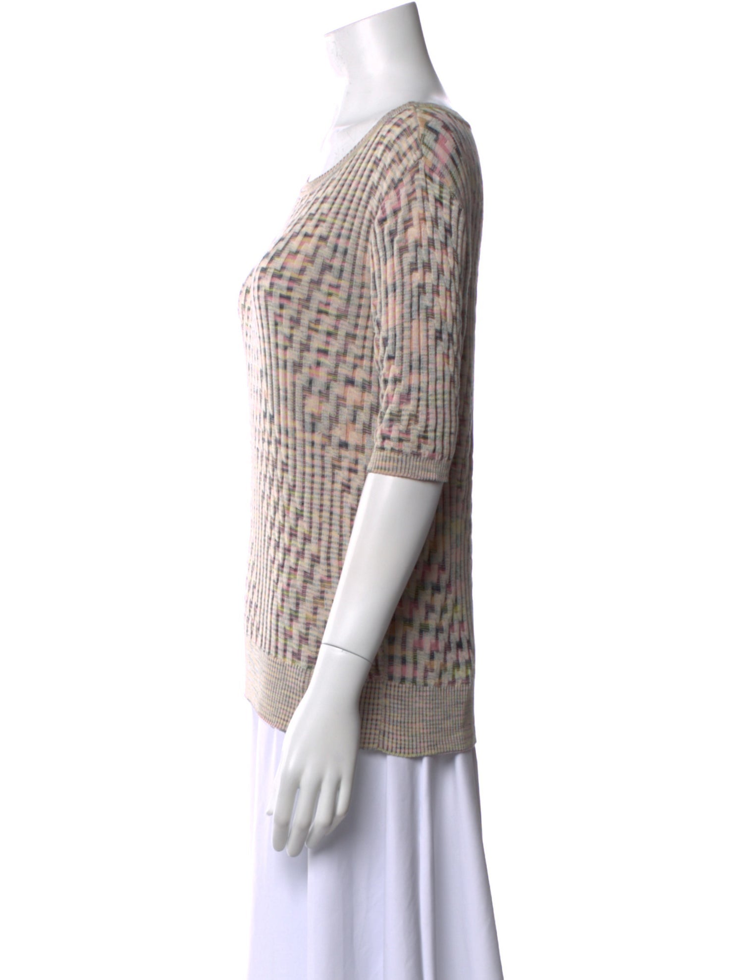 Missoni Plaid Print Scoop Neck T-Shirt