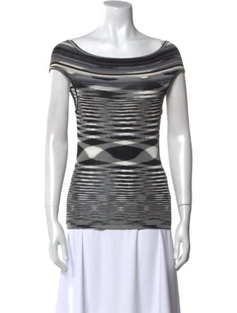 Missoni Striped Bateau Neckline Top