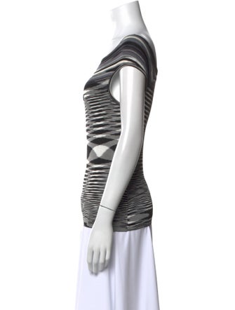 Missoni Striped Bateau Neckline Top