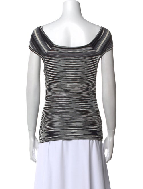 Missoni Striped Bateau Neckline Top