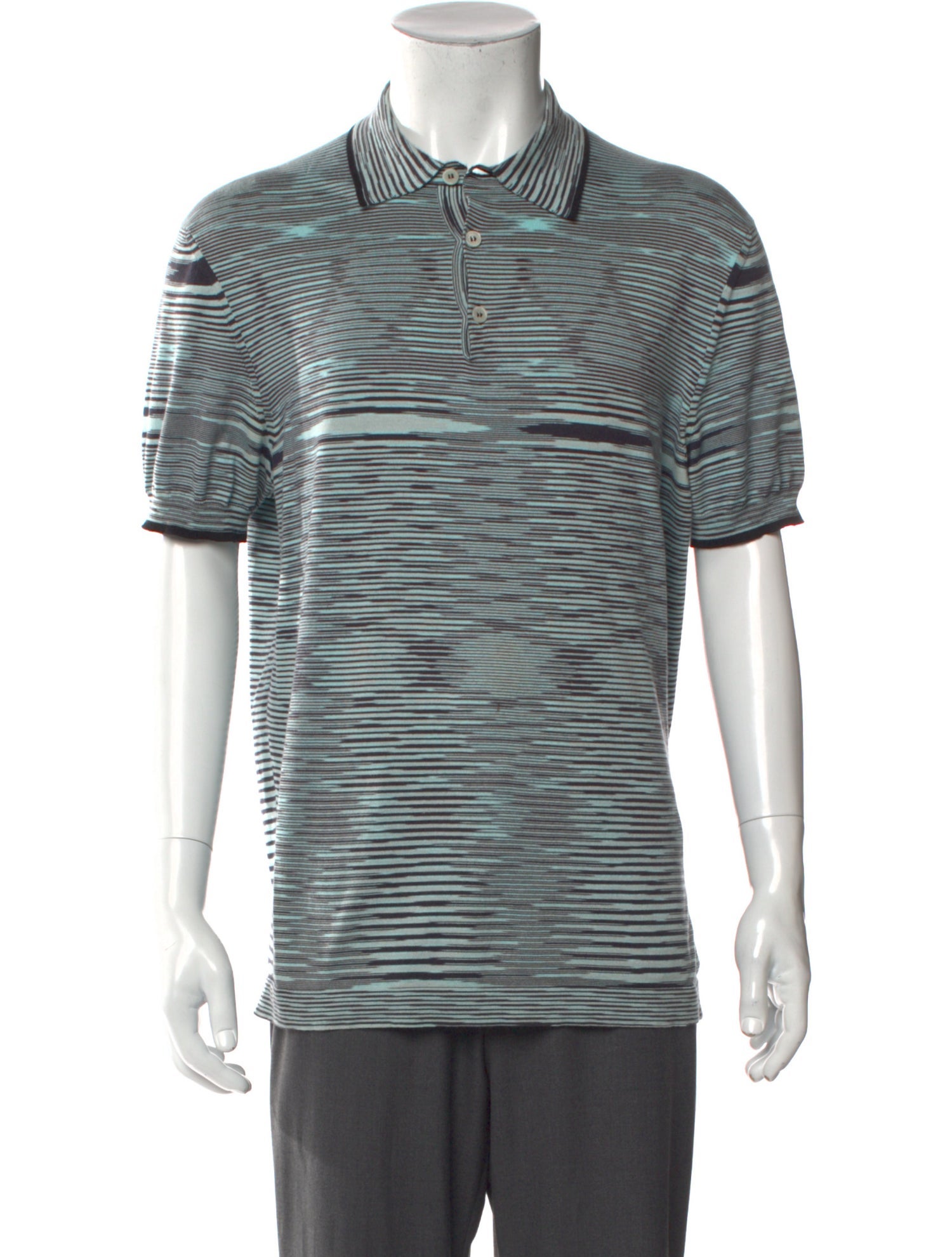 Missoni Striped Collar Polo Shirt