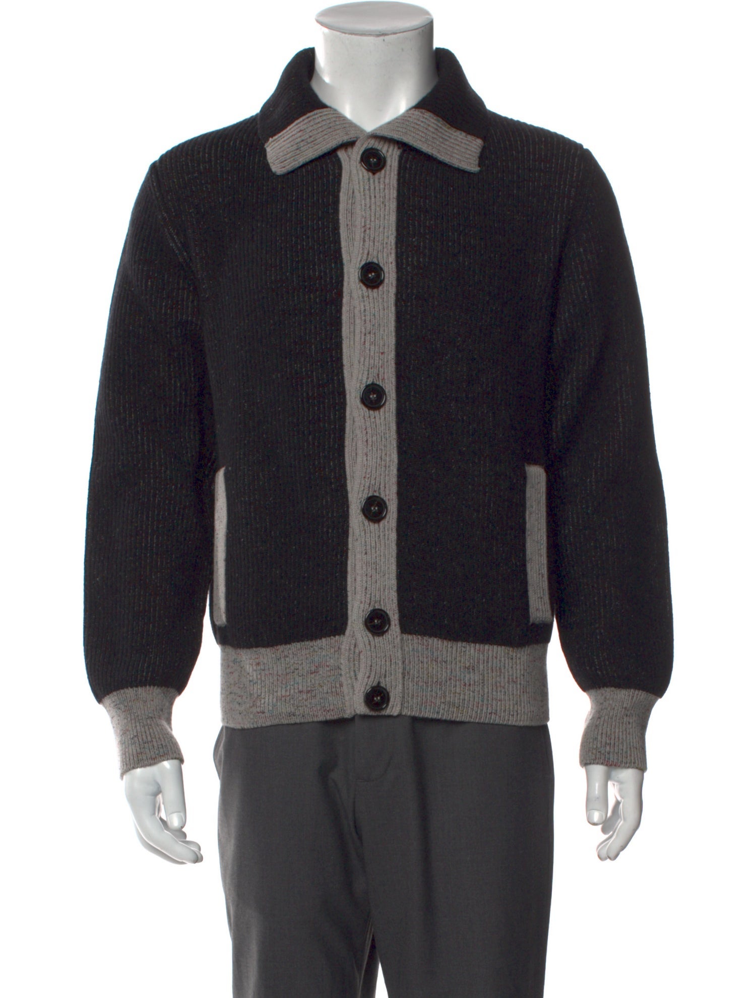 Missoni Wool Colorblock Pattern Cardigan
