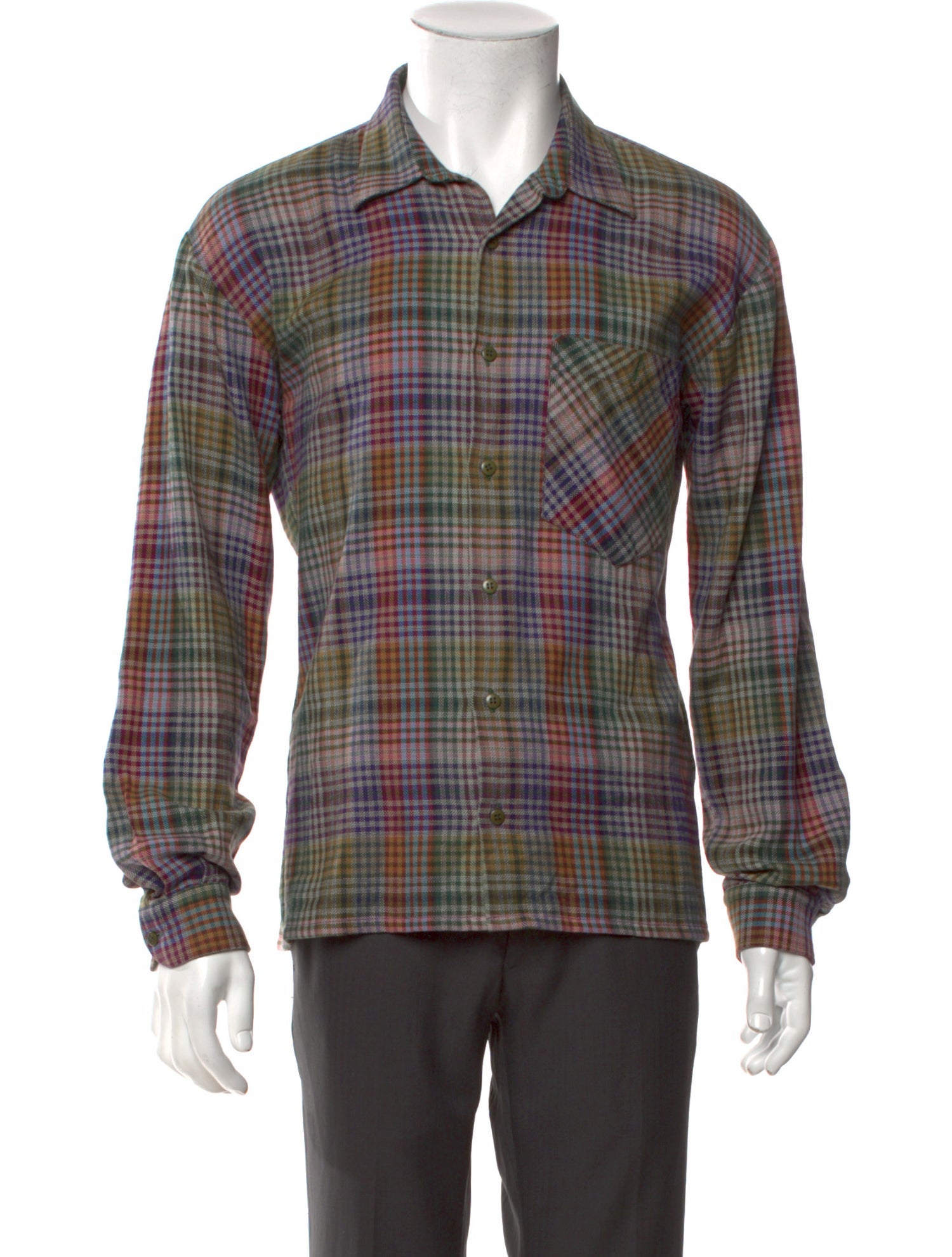 Missoni Plaid Print Long Sleeve Shirt