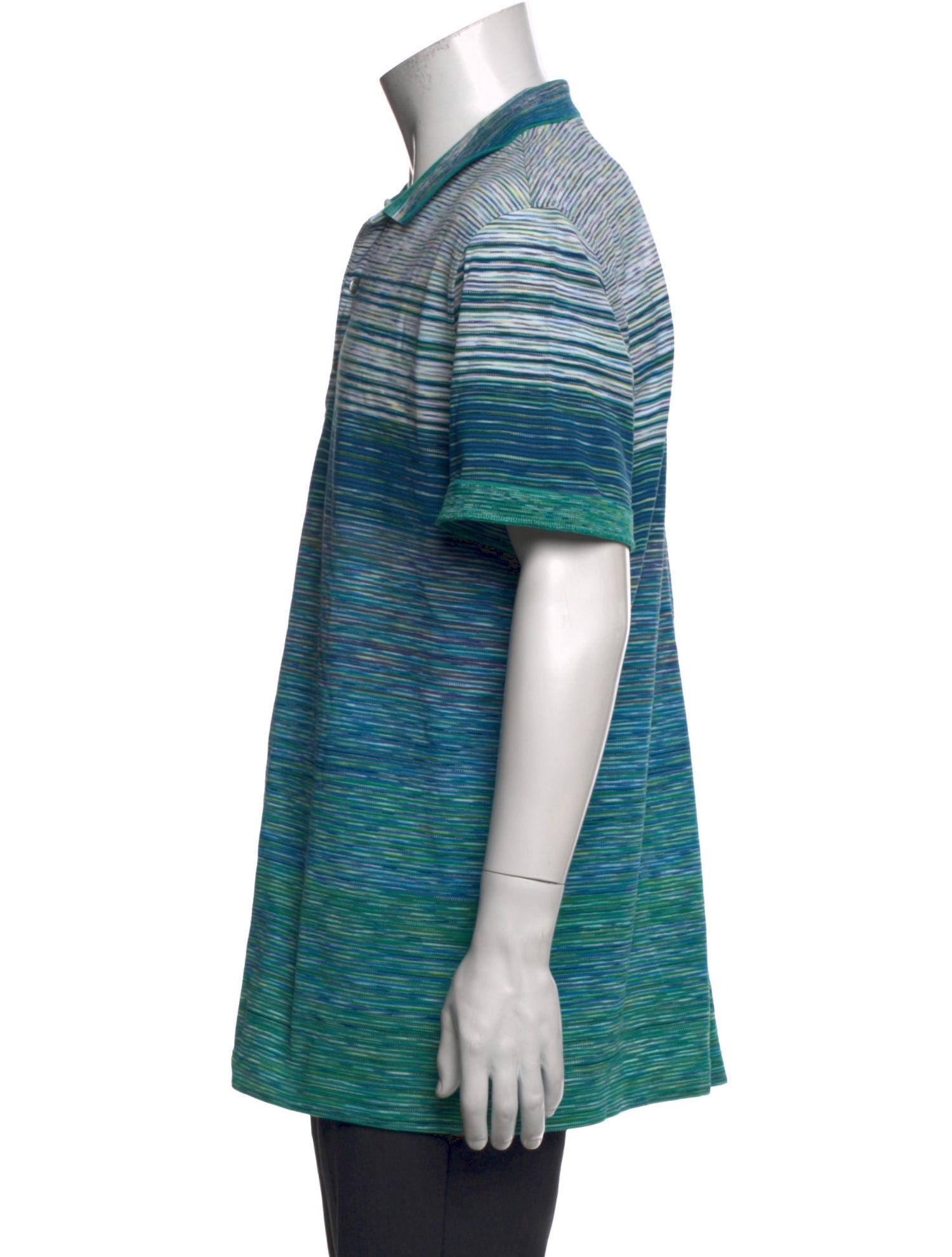 Missoni Striped Collar Polo Shirt