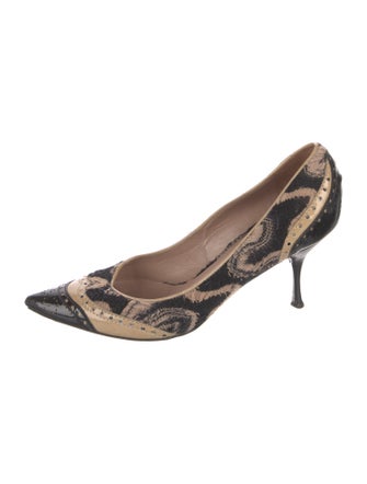 Missoni Leather Printed Pumps
