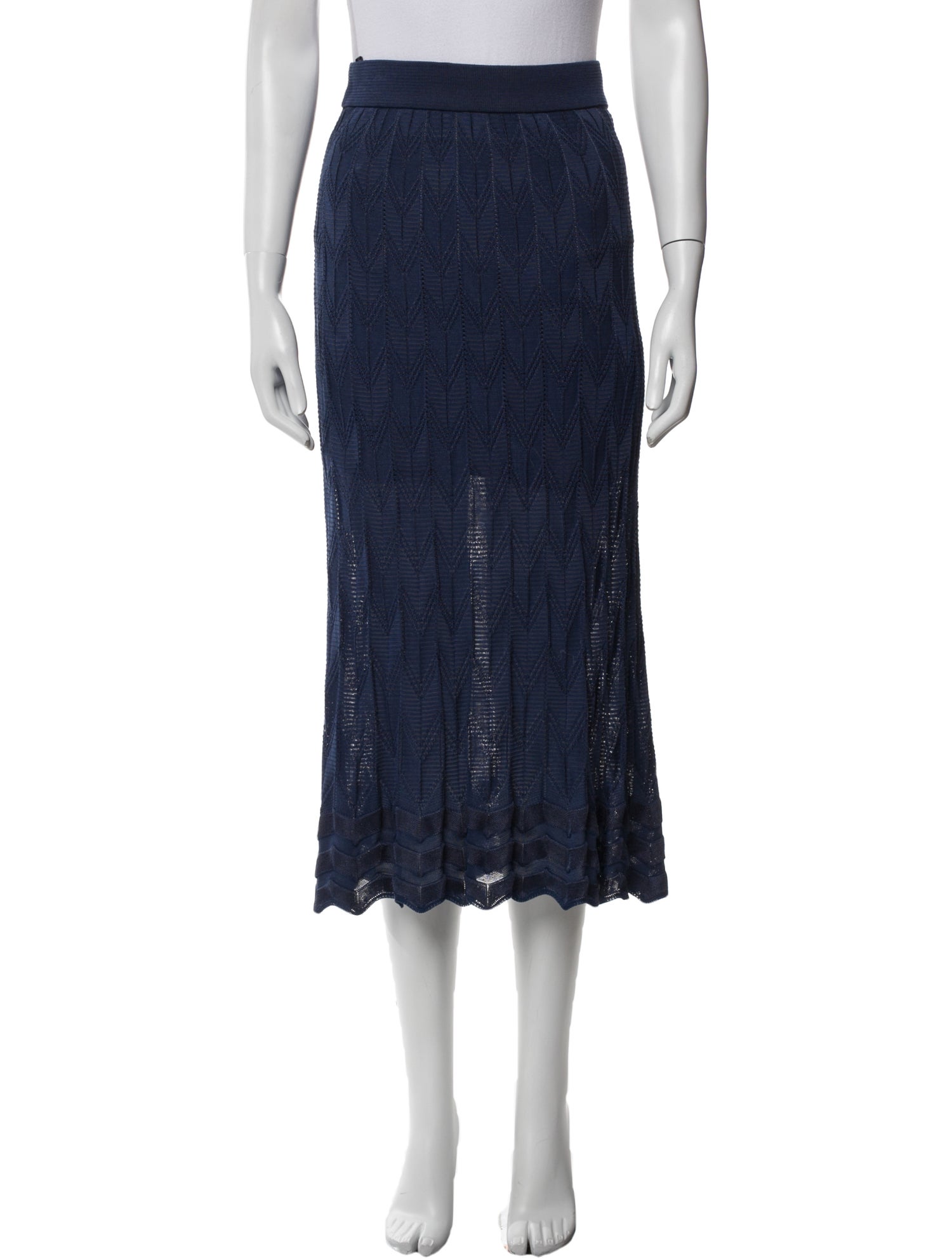 Missoni Lace Pattern Midi Length Skirt