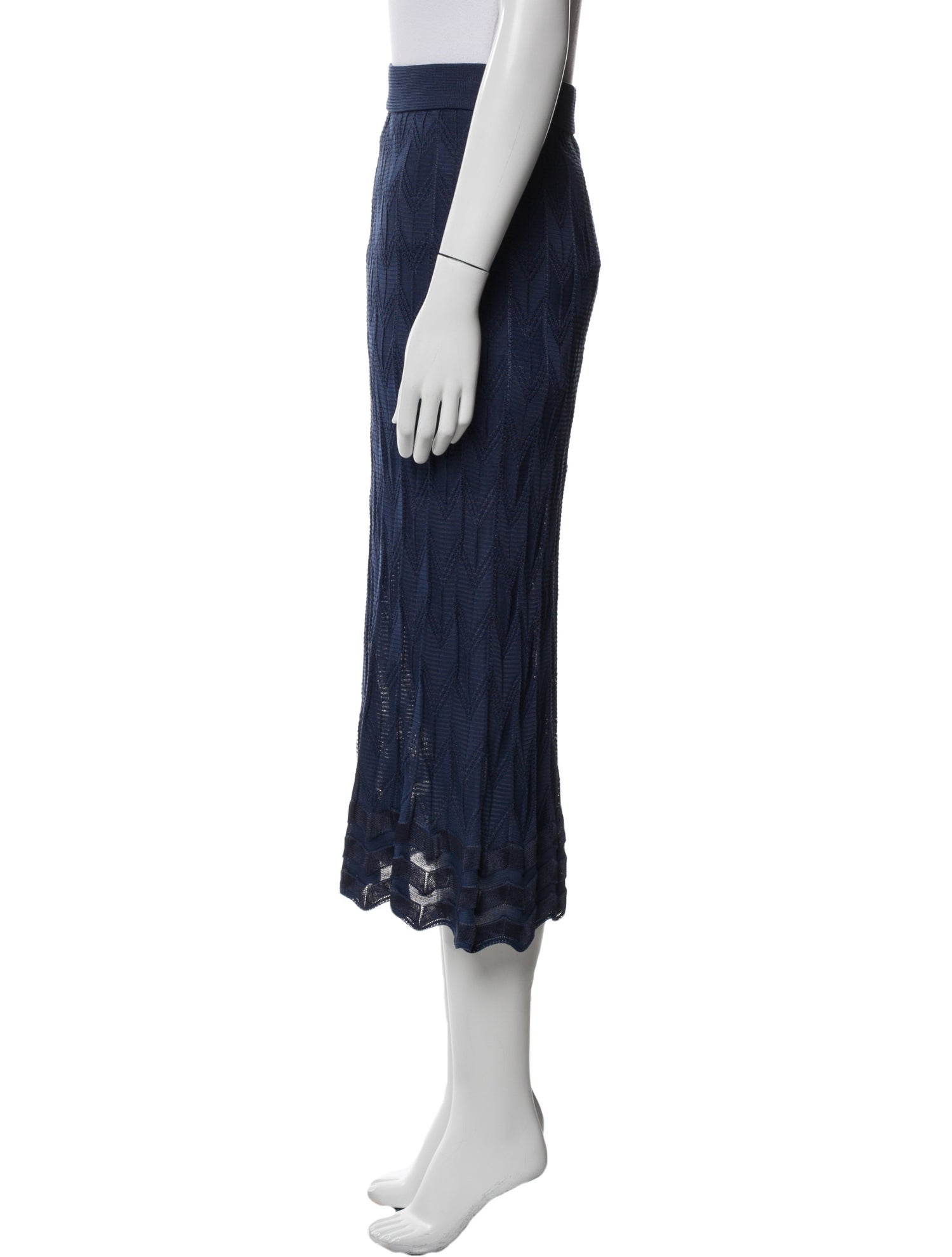 Missoni Lace Pattern Midi Length Skirt