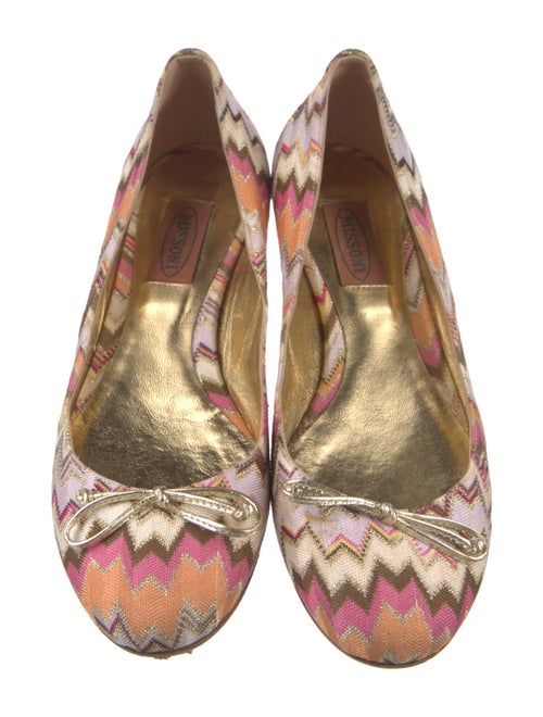 Missoni Striped Glitter Accents Ballet Flats