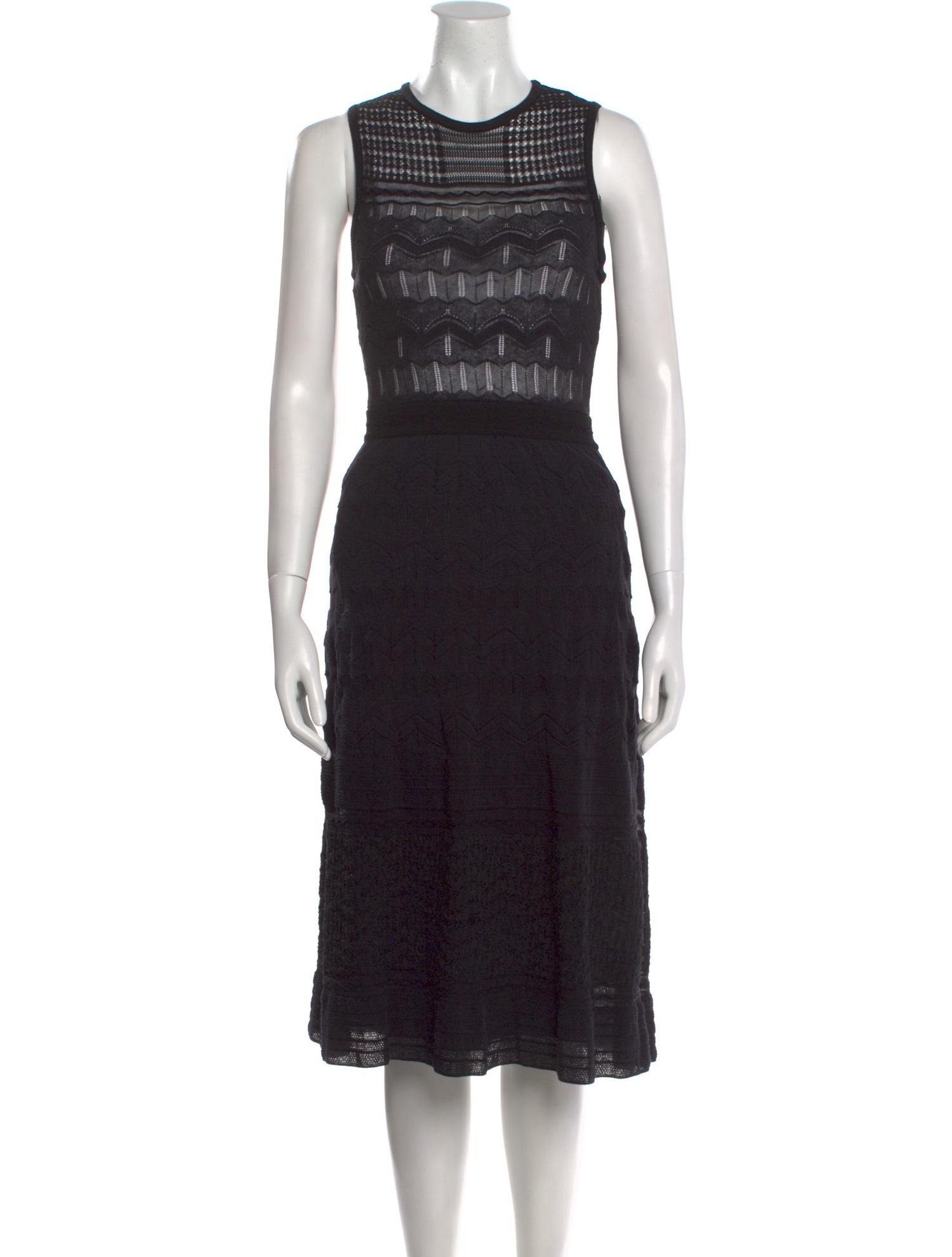 M Missoni Striped Crew Neck Sweater