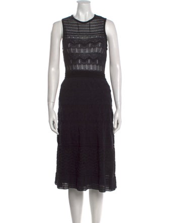 M Missoni Striped Crew Neck Sweater