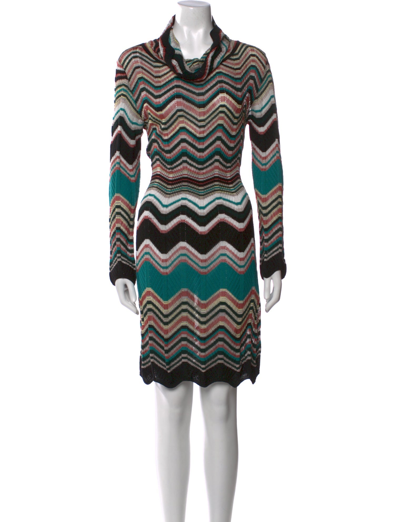 M Missoni Striped Knee-Length Dress