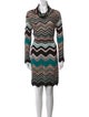 M Missoni Striped Knee-Length Dress