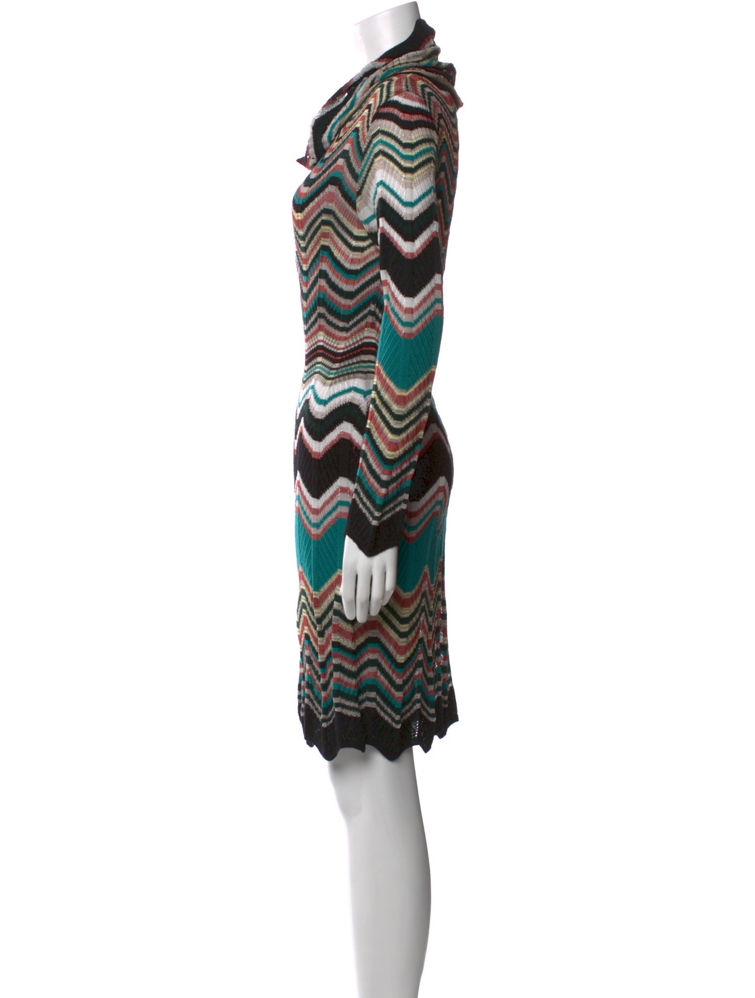 M Missoni Striped Knee-Length Dress