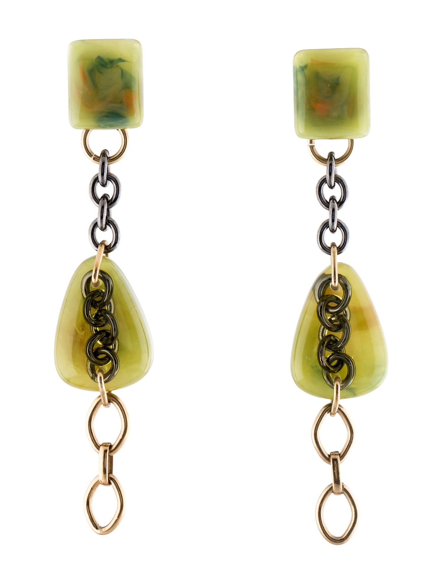 Missoni Resin Clip-On Drop Earrings