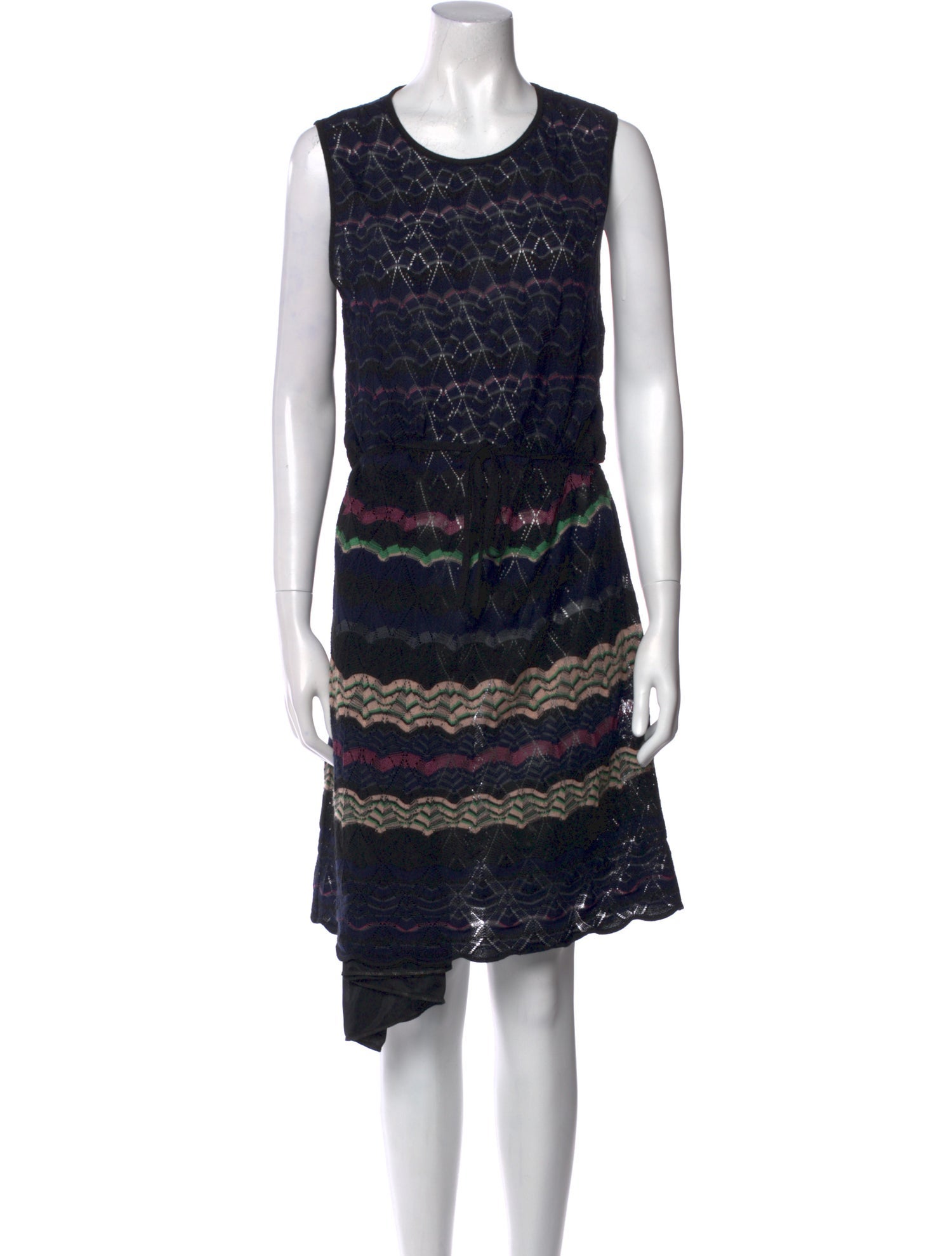M Missoni Striped Knee-Length Dress