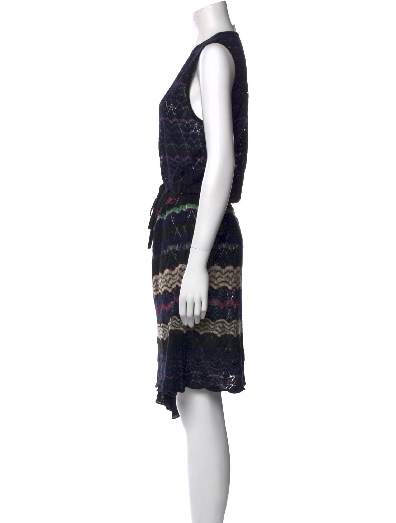 M Missoni Striped Knee-Length Dress