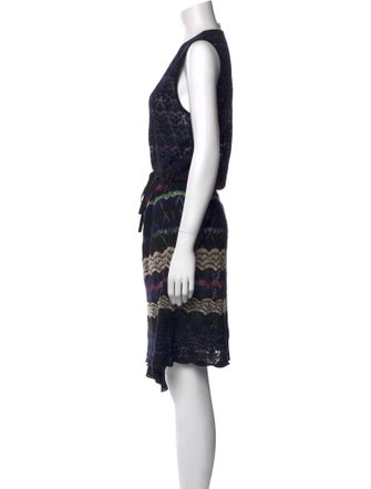 M Missoni Striped Knee-Length Dress