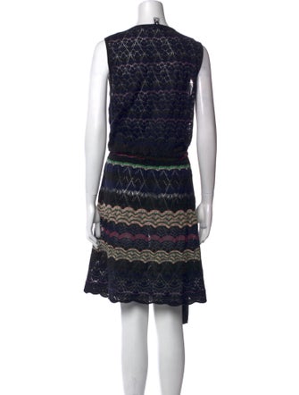 M Missoni Striped Knee-Length Dress