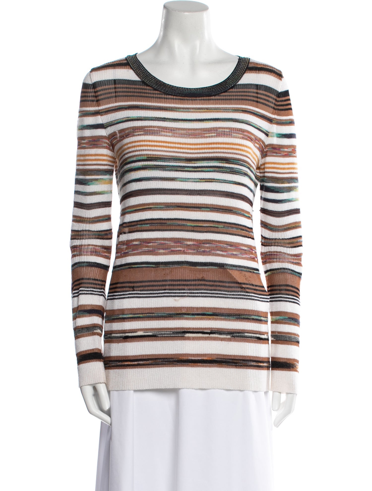 Missoni Striped Scoop Neck Sweater