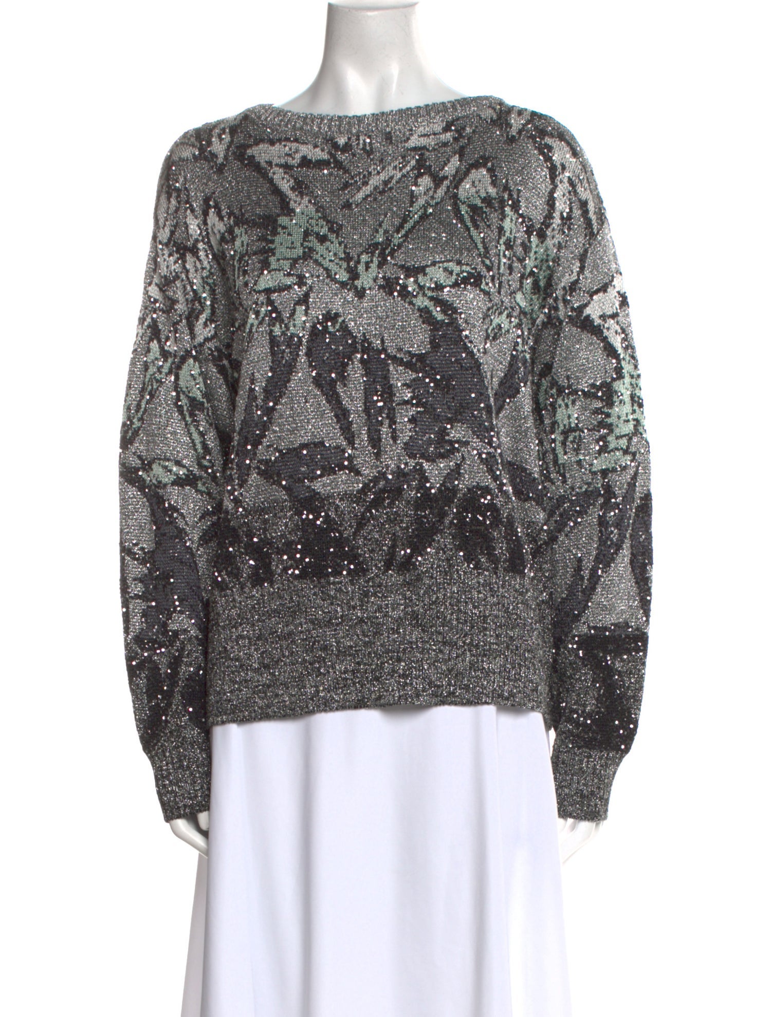 Missoni Printed Bateau Neckline Sweater