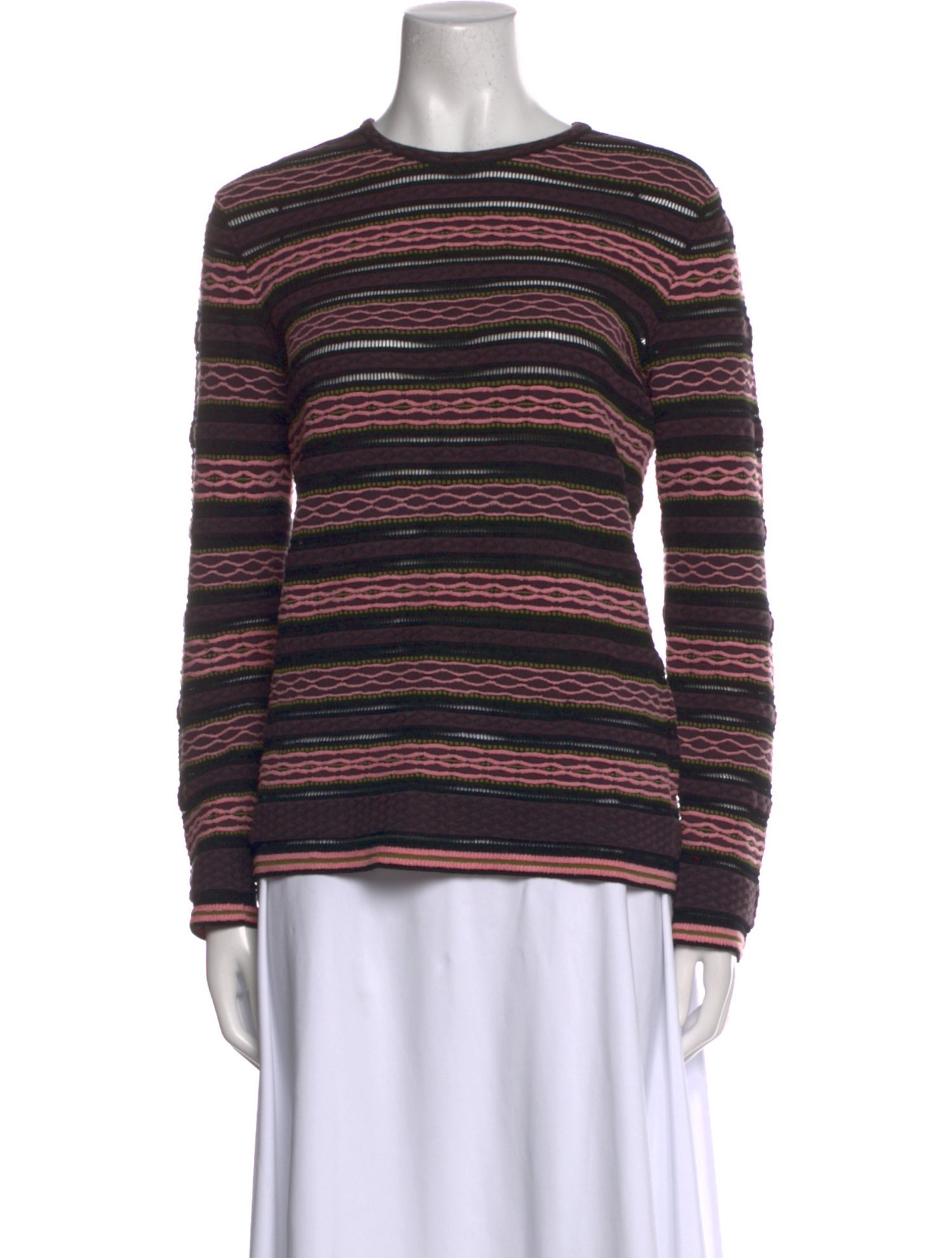 Missoni Striped Crew Neck Top