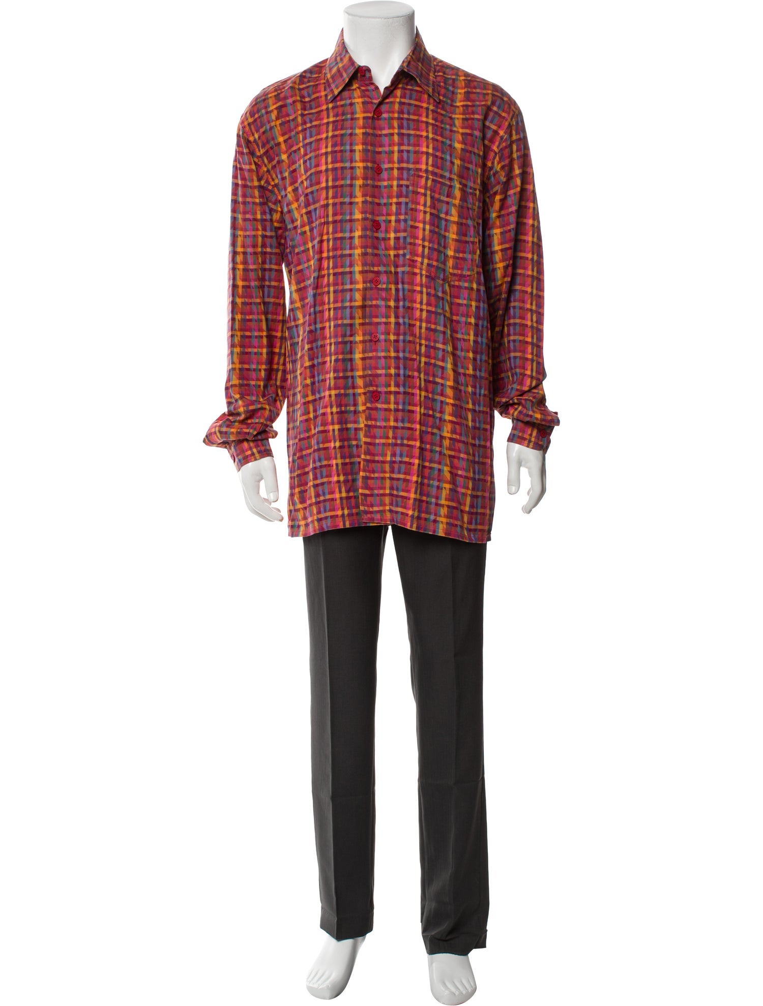 Missoni Plaid Print Long Sleeve Shirt