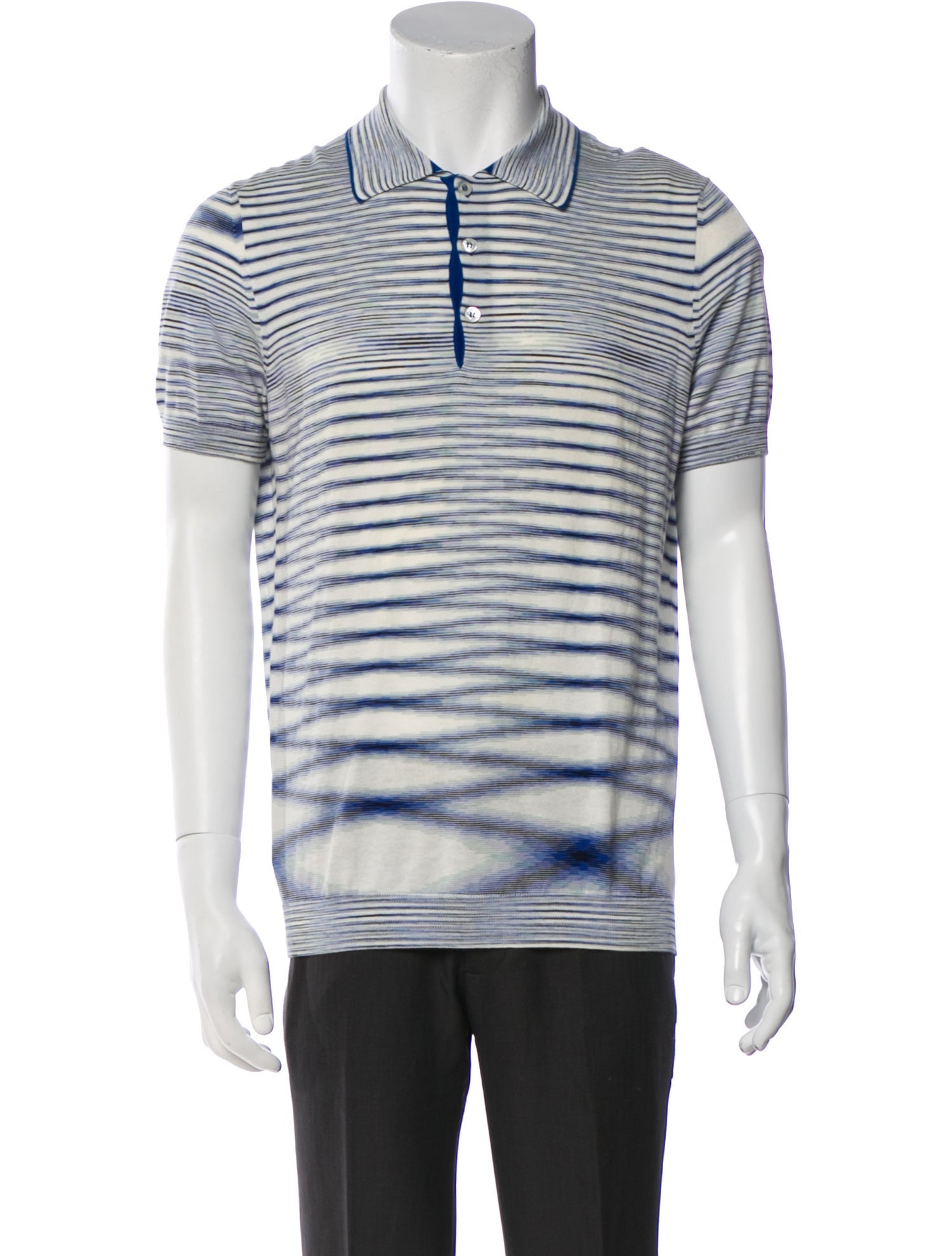 Missoni Striped Crew Neck Polo Shirt