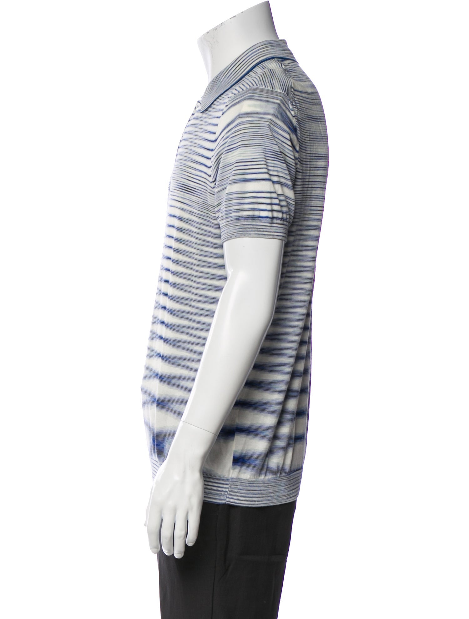 Missoni Striped Crew Neck Polo Shirt
