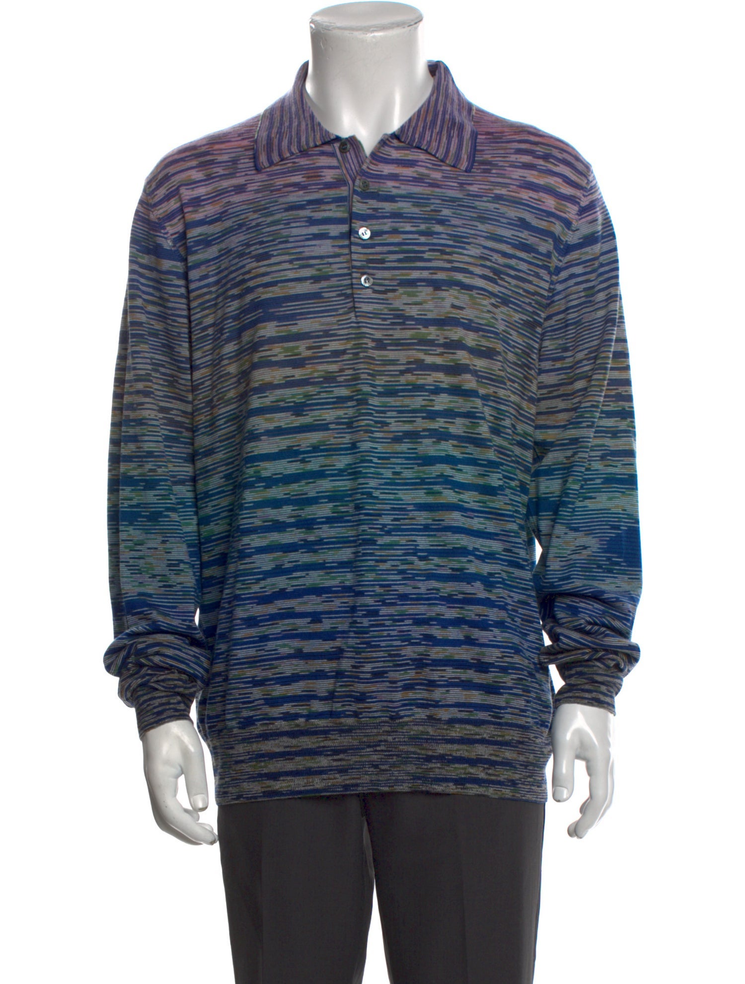 Missoni Wool Striped Polo Shirt