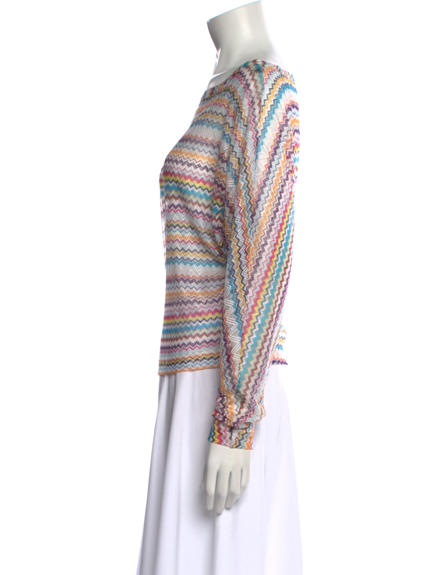 Missoni Striped Bateau Neckline Blouse