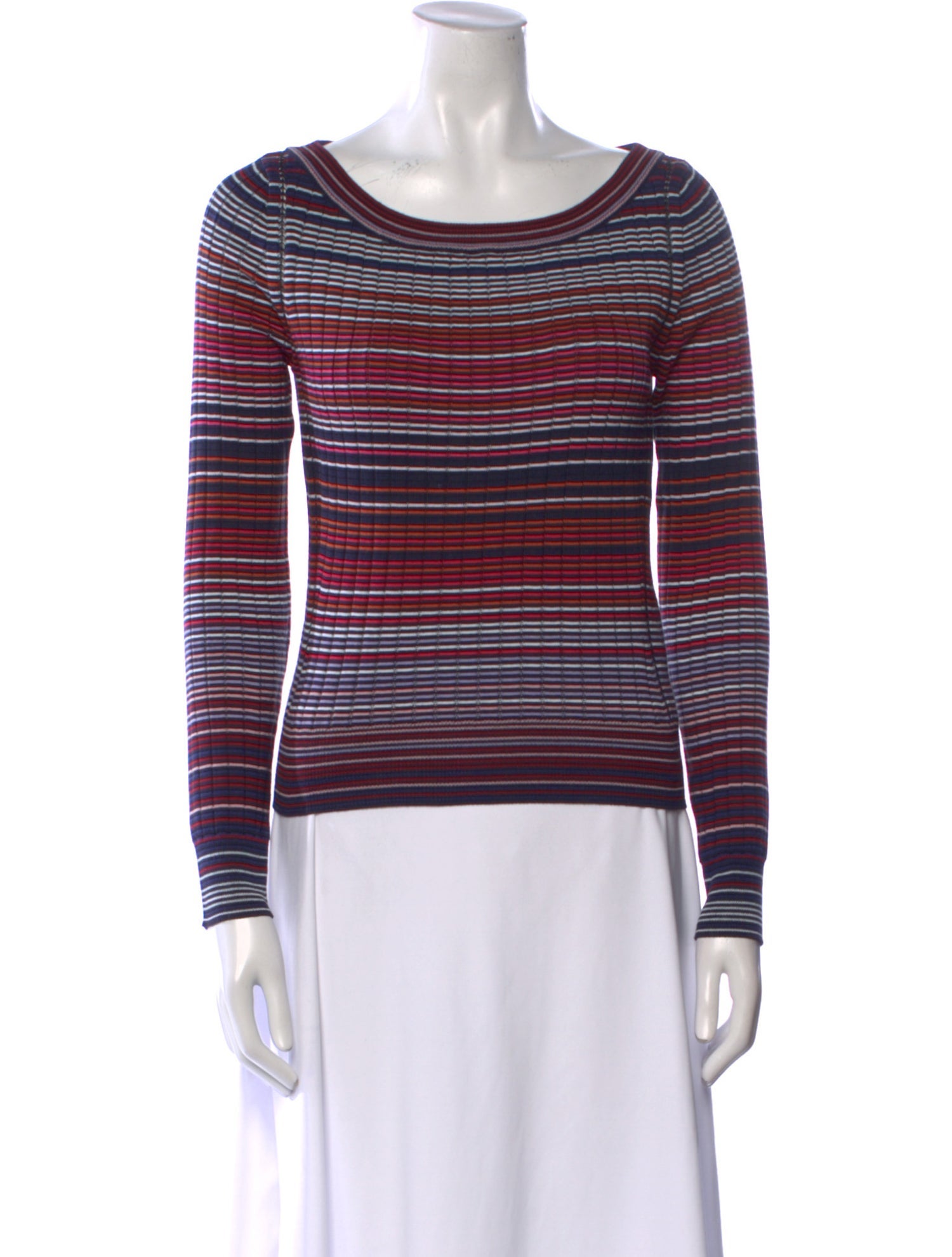 Missoni Striped Bateau Neckline Sweater