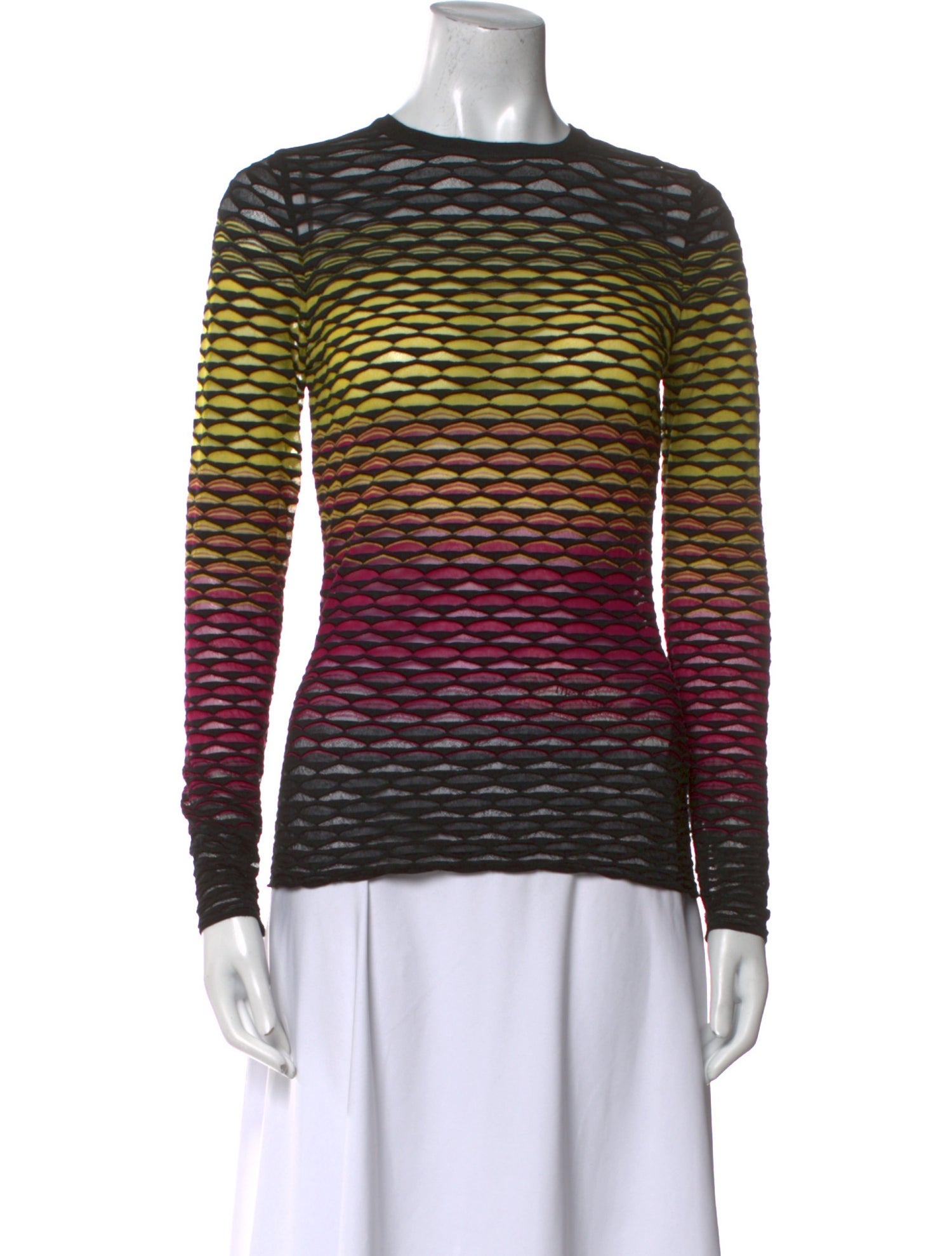 Missoni Striped Crew Neck Top