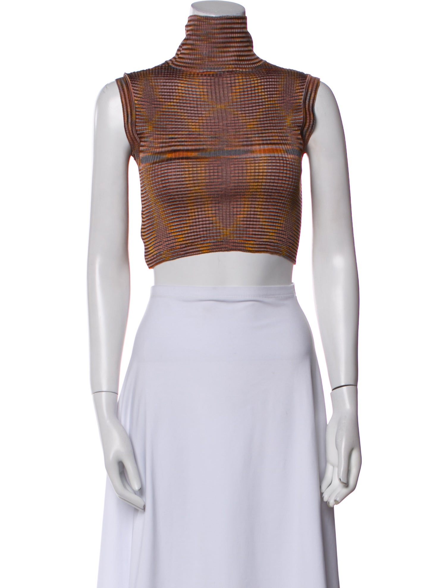 Missoni Printed Turtleneck Crop Top