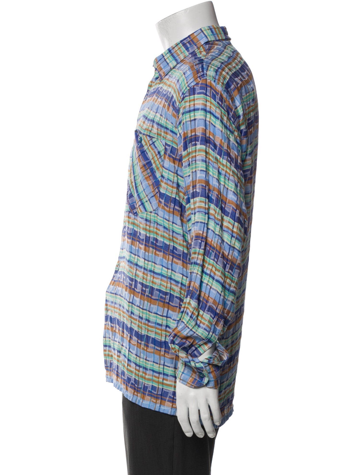 Missoni Plaid Print Long Sleeve Shirt