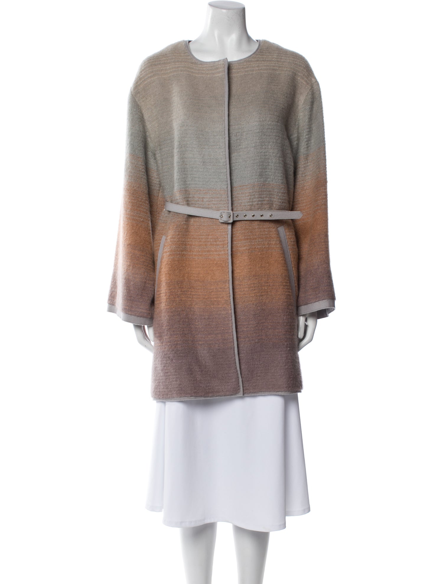 Missoni Mohair Colorblock Pattern Coat